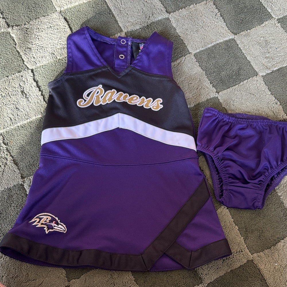 Kids Purple and Black Ravens Matching Set